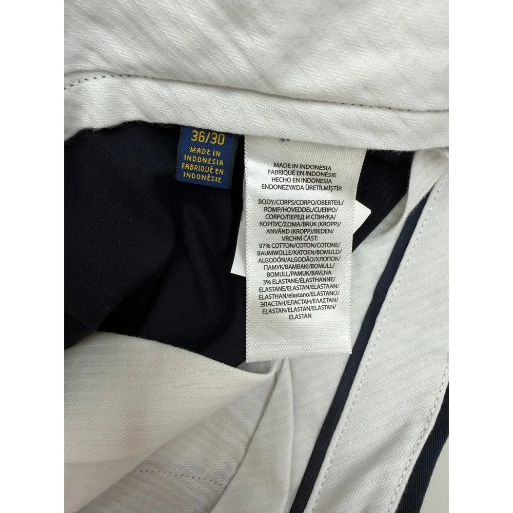 Polo Ralph Lauren Mens Stretch Slim Fit Chino Pants Navy Blue 36x30 NEW MSRP 89
